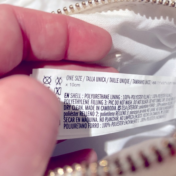 Mini Miu Miu-Style Crossbody Bag, White Faux Leather, Gold-Toned Hardware - Picture 7 of 10